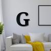Alphabet Wall Sign Lettering - Decorative 3D Printed Home Sign - Personalize your Living Room and Bedroom Wall - Letter Symbol Wall Decor (G) view 3