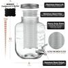 1 Gallon Cold Brew Coffee Maker - 3rd Generation Fine Mesh Filter - Stainless Steel Spigot - Extra Thick Large Glass Mason Jar Drink Dispenser Carafe, Iced Coffee Maker & Sun Tea Pitcher with Infuser. view 4