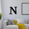 Alphabet Wall Sign Lettering - Decorative 3D Printed Home Sign - Personalize your Living Room and Bedroom Wall - Letter Symbol Wall Decor (N) view 3