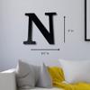 Alphabet Wall Sign Lettering - Decorative 3D Printed Home Sign - Personalize your Living Room and Bedroom Wall - Letter Symbol Wall Decor (N) view 4