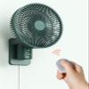 Comoistar Wall Mounted Oscillating Fan with Remote and Timer,8.5 Inch Small RV Fan with 4 Speeds, 90 Oscillation, 120 Adjustable Tilt, 5.92 feet Wire, Quiet Corner Fans for Bedroom, Indoor Bathroom view 1