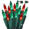 BrizLabs Red & Green Christmas Lights, 300 Counts 69.6ft Mini String Lights Connectable, UL Certified Incandescent Christmas String Lights Plug-in Tree Lights for Indoor Outdoor Xmas Home Decor view 1