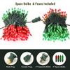 BrizLabs Red & Green Christmas Lights, 300 Counts 69.6ft Mini String Lights Connectable, UL Certified Incandescent Christmas String Lights Plug-in Tree Lights for Indoor Outdoor Xmas Home Decor view 2