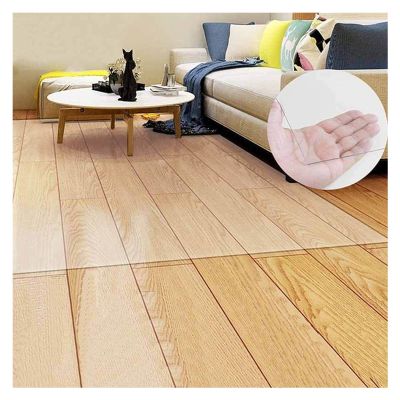 Clear Vinyl Floor Mats for Indoor Kitchen, 80cm/100cm/120cm/140cm Long, Non-Slip Transparent Carpet Protector, Can Be Cut (Size : 140x150cm(4.5ftx5ft))