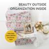 Soul & Lane Decorative Storage Cardboard Boxes with Lids | Summer Rose - Set of 3 | Floral Paperboard Nesting Boxes view 4