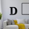 Alphabet Wall Sign Lettering - Decorative 3D Printed Home Sign - Personalize your Living Room and Bedroom Wall - Letter Symbol Wall Decor (D) view 3