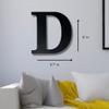Alphabet Wall Sign Lettering - Decorative 3D Printed Home Sign - Personalize your Living Room and Bedroom Wall - Letter Symbol Wall Decor (D) view 4