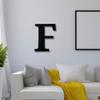 Alphabet Wall Sign Lettering - Decorative 3D Printed Home Sign - Personalize your Living Room and Bedroom Wall - Letter Symbol Wall Decor (F) view 3