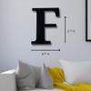 Alphabet Wall Sign Lettering - Decorative 3D Printed Home Sign - Personalize your Living Room and Bedroom Wall - Letter Symbol Wall Decor (F) view 4