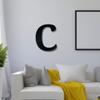 Alphabet Wall Sign Lettering - Decorative 3D Printed Home Sign - Personalize your Living Room and Bedroom Wall - Letter Symbol Wall Decor (C) view 3