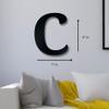 Alphabet Wall Sign Lettering - Decorative 3D Printed Home Sign - Personalize your Living Room and Bedroom Wall - Letter Symbol Wall Decor (C) view 4