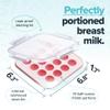 Souper Cubes MyMilk 1/2 oz. Silicone Breast Milk Freezer Trays, Each Pure Platinum Food-Grade Silicone Tray Holds 8 oz., Perfect For Purees, and More - Pink - 2-Pack view 2