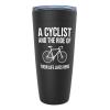 Cycling Black Edition Viking Tumbler 20oz - A Cycling And The Ride - Sport Lovers Bicycle Racer Trails Enthusiasm Off Road Extreme Sport Biker Rider view 1