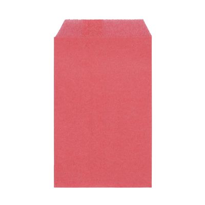 Quotidian Rose Pink Flat Medium Greaseproof Paper Bags 4x6 in, 100 Count