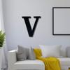 Alphabet Wall Sign Lettering - Decorative 3D Printed Home Sign - Personalize your Living Room and Bedroom Wall - Letter Symbol Wall Decor (V) view 3