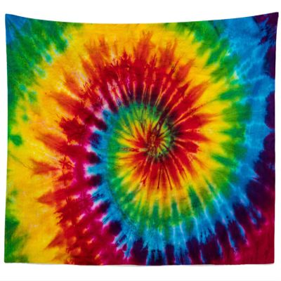 Loccor Tie Dye Tapestry Fabric Colorful Rainbow Tapestry Spiral Tie Dye Hippie Theme Wall Hanging Decor LGBT Gay Pride Banner Decor Bohe Home Bedroom Decor 80L x 60W Inches