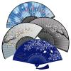 WEARXI 4 PCS Hand Fans for Women, Foldable 8.3" Silk Folding Fan with Bamboo Frames, Chinese Japenese Paper Hand Fan for Cosplay, Dancing, Party, Wedding, Home Decoration view 1