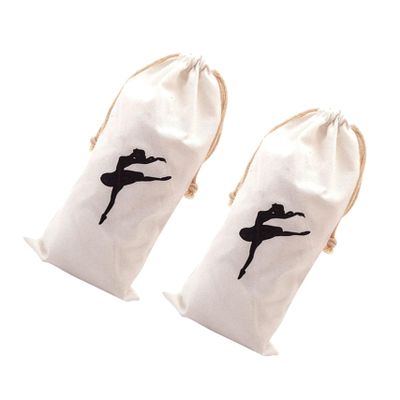 Shoe Pouch Travel Dance Bag Canvas Ballet Accessories Breathable Drawstring Bag for Boys and Girls Women
