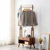 Wilk Bamboo Entryway Bench with Coat Rack Freestanding,Hall Tree with Storage, Brown (25(L) x 13(W) x 66.7(H)) view 1