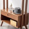Wilk Bamboo Entryway Bench with Coat Rack Freestanding,Hall Tree with Storage, Brown (25(L) x 13(W) x 66.7(H)) view 3