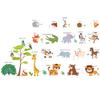 LOMILY Animal Learning Wall Stickers, Educational Cute Animal Wall Decals for Nursery Playroom Daycare, Wall Decor for Toddler Baby Boys Girls view 1