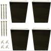 YQBUER Solid Wood Sofa Legs Square Coffee Table Legs Sofa Legs Wooden Cabinet Feet Coffee Table Legs Kitchen Armchair Sofa Bed with Screw Set (Color : Black, Size : 5Cm/2In) view 1