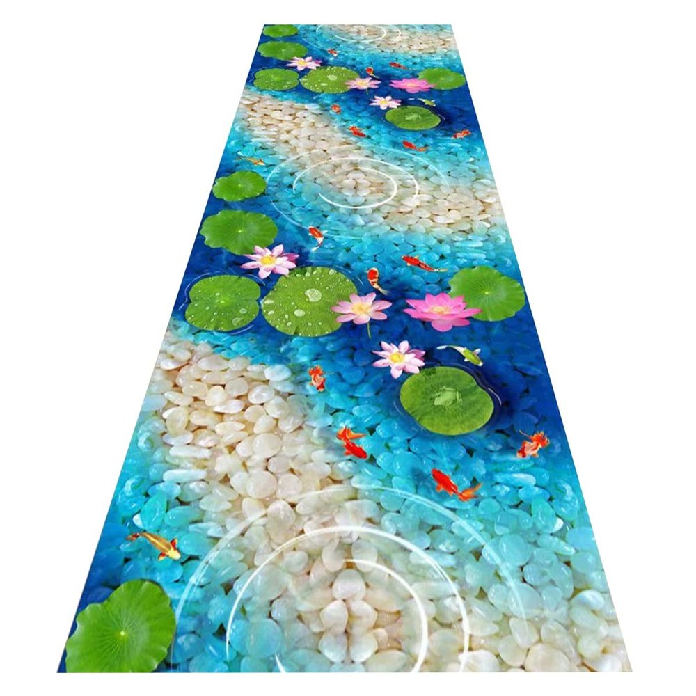 3D Runner Rug for Hallways Non Slip Hallway Entry Carpet Low Pile with Rubber Backing Hallway Entryway Living Dining Room Area Rug Washable Customizable Size (Size : 140x280cm)