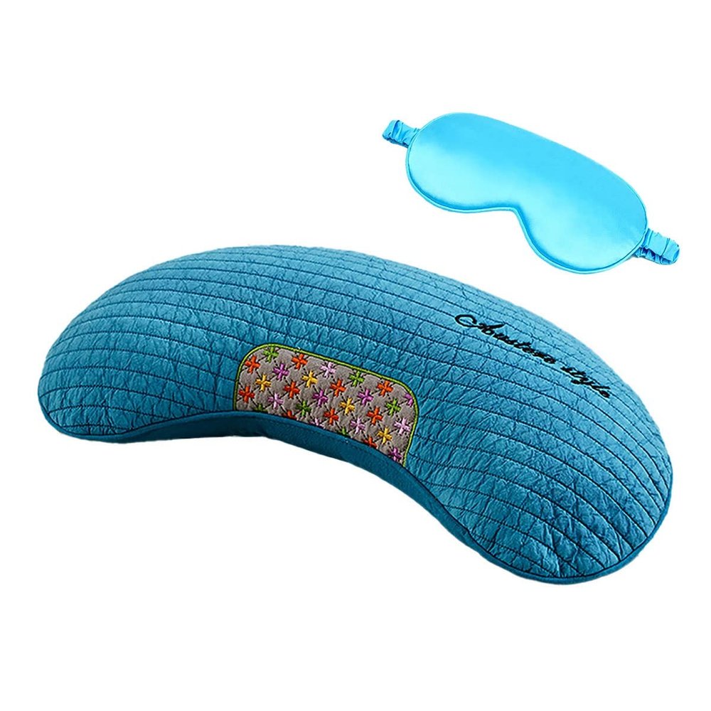 Buckwheat Pillow, Buckwheat Neck Pillow For Sleeping U Shaped Pillow Cooling Travel Head Support Pillow For Neck Pain Relief Side Sleepers Buckwheat Hulls Concealed Zipper