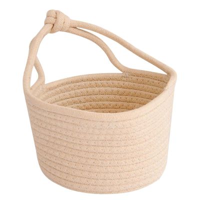 LIFKOME Stuff Basket Toy Baskets s Jute Rope Hanging Planter Cotton Rope Hanging Wicker Stair Small Storage Bucket Flower Decorations Baby Makeup Brush Front Door
