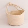 LIFKOME Stuff Basket Toy Baskets s Jute Rope Hanging Planter Cotton Rope Hanging Wicker Stair Small Storage Bucket Flower Decorations Baby Makeup Brush Front Door view 4