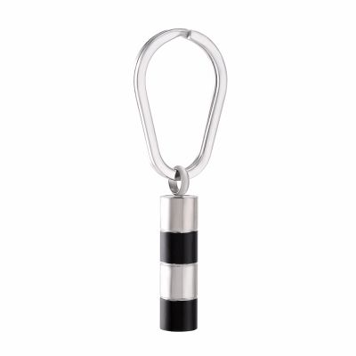 LiHiFG 316L Stainless Steel Cylinder Memorial Urn Keychain Cremation Ashes Key Chain for Men and Women