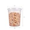 32oz Plastic Deli Containers, 24 Sets - Leakproof, Stackable, BPA Free, Microwavable, Freezer Safe view 2