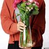 HongLianRiven Sculpture Vase Vase Grave Glass Flower Vase Handmade Crafts Hydroponic Plant Transparent Office Flower Small Flower Pot Crafts (Size : 20 * 7cm) view 4