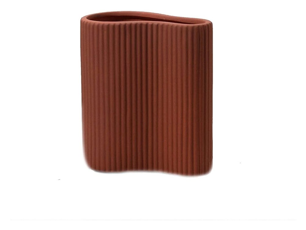 HongLianRiven Sculpture Vase Ceramic Vase Living Room Flower Arrangement Vase Decoration Table Flower Pot Dried Flower Container Small Vase Crafts (Color : Red)