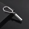 LiHiFG High-Capacity Ashes Urn Key Chain&Key Ring - Stainless Steel Paw Print Cylinder Keepsake Cremation Keychain view 2