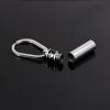 LiHiFG High-Capacity Ashes Urn Key Chain&Key Ring - Stainless Steel Paw Print Cylinder Keepsake Cremation Keychain view 3