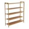 5 Tier Bamboo Shoe Rack,Wooden Shoe Shelf Storage Organizer,Shoe Storage Organizer Entryway Shoe Shelf,Perfect for Entryway,Hallway,Closet,Living Room - Shoe Shelf Closets Free Standing Shelves view 1