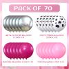 70 Pieces Western Theme Party Decorations Bachelorette Birthday Cow Balloons Rodeo Balloons Rose Red, Pink, Silver, Cow Print Latex Balloons for Baby Shower Cowgirl Party Supplies view 2