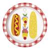 Classic BBQ Round Dinner Plates - 9" (Pack of 8) - Multicolor & Durable Design Tableware, Perfect For Birthday & Themed Parties view 1