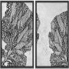 IDEA4WALL Framed Canvas Print Wall Art Set Black White Spotted Forest Leaf Landscape Floral Plants Illustrations Modern Art Nature Scenic for Living Room, Bedroom, Office - 16"x24"x2 Black view 1