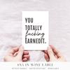 Funny New Job Wine Label,Promotion Gift,New Job Gift for Her Him,Retirement Gift,New Job Card,Totally Earned It view 2
