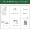 C&AHOME Wire Cube Storage, 20-Cube Organizer Metal, Wire C Grids Storage, Storage Bins Shelving, Modular Bookshelf Shelf, Closet Cabinet Ideal for Home, 48.4L x 12.4W x 60.6H Black UWCSM20B view 4