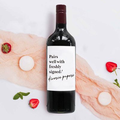 Funny Happily Divorced Wine Label,Divorced Gift for Her,Breakup Gift for Sister,Divorce Party