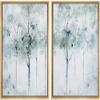 IDEA4WALL Framed Canvas Print Wall Art Set Pastel Watercolor Misty Forest Landscape Nature Wilderness Illustrations Modern Art Scenic Colorful for Living Room, Bedroom, Office - 16"x24"x2 Natural view 1