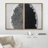 IDEA4WALL Framed Canvas Print Wall Art Set Black White Grunge Forest Leaf Close Up Floral Plants Illustrations Modern Art Nature Scenic Colorful for Living Room, Bedroom, Office - 16"x24"x2 Natural view 3