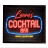 Personalised Cocktail Bar neon printed Door mat 60 x 40cm view 1