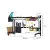 ZJYWMM Over The Sink Dish Drainer Rack, Stainless Steel Dish Drying Rack No Drill Dish Rack Kitchen Counter Storage for Glasses Bowls and Dishes-e 32inch in Length view 2