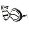 30th-60th Glitter Birthday Glasses Party Sunglasses for Parents Wedding Anniversary Party Favors Supplies - Black 50 view 2