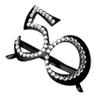 30th-60th Glitter Birthday Glasses Party Sunglasses for Parents Wedding Anniversary Party Favors Supplies - Black 50 view 4