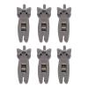 6Pcs Clothes Pins,Cartoon Cat Sealing Chip Clips,Cute Cat Clothespin Chip Clips,Metal Spring Firm Grip Food Bag Snack Clip with Non Slip Strips Handle (Gray) view 1